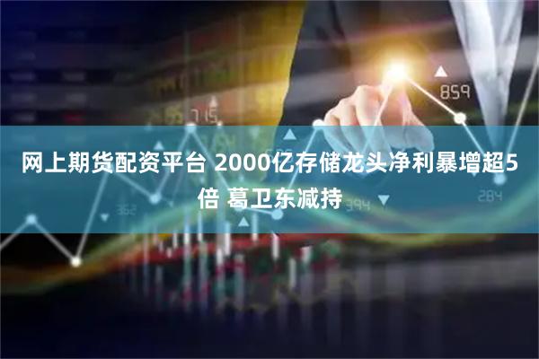 网上期货配资平台 2000亿存储龙头净利暴增超5倍 葛卫东减持